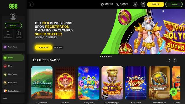 888 Casino casino screenshot